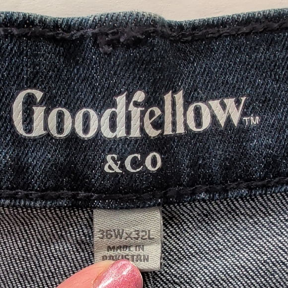 NWT Goodfellow & Co. Slim Total Flex Denim Jeans W36 x L32 Dark Wash Blue - Picture 3 of 15